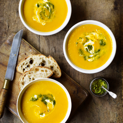 curried-carrot-soup-with-carrot-top-chutney